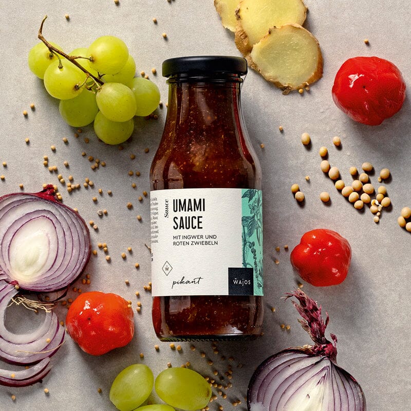 Umami Sauce - mit Ingwer und roten Zwiebeln