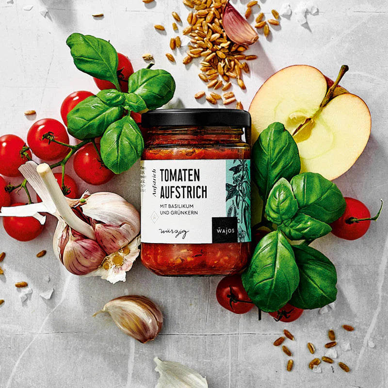 Tomaten Aufstrich - Mit Basilikum und Grünkern