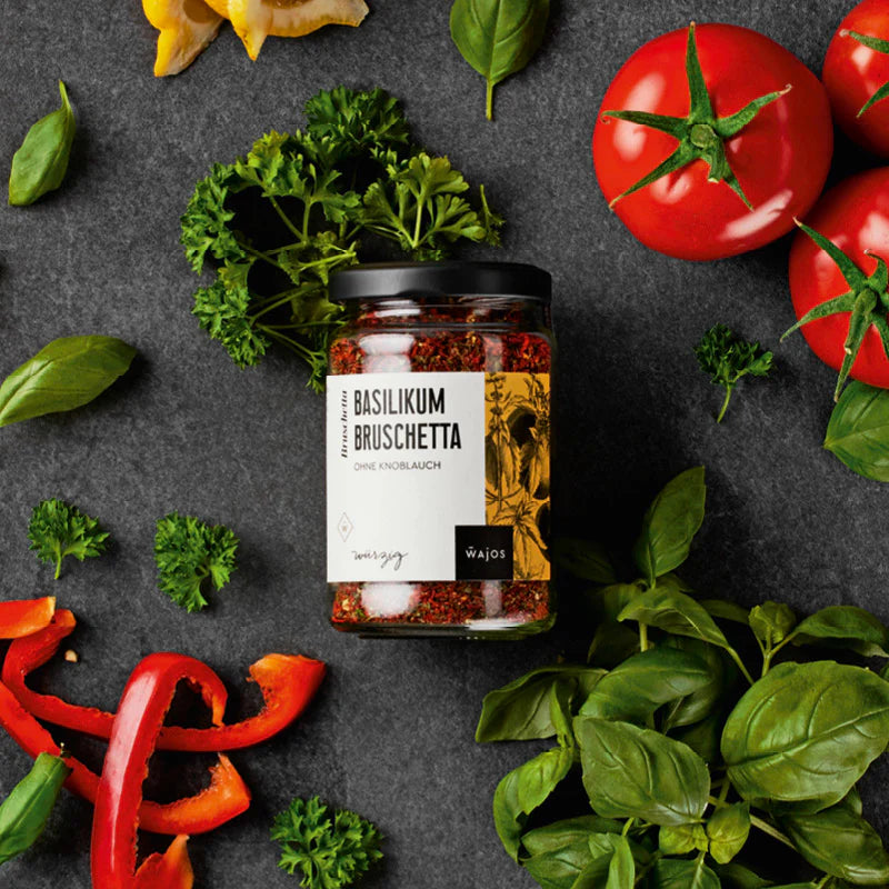 Basilikum Bruschetta - ohne Knoblauch