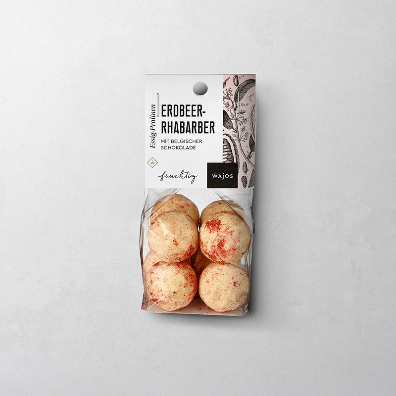 Erdbeer-Rhabarber Essig-Pralinen